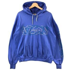 Vintage 80s Adidas Retro Hoodie sweatshirt size XL (fits M)